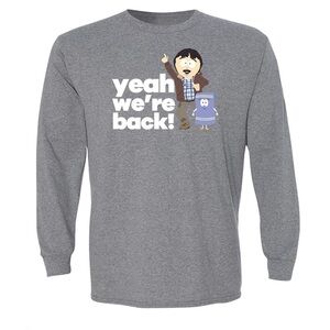 SOUTH PARK TOWELIE & RANDY WE'RE BACK ADULT LONG SLEEVE T-SHIRT